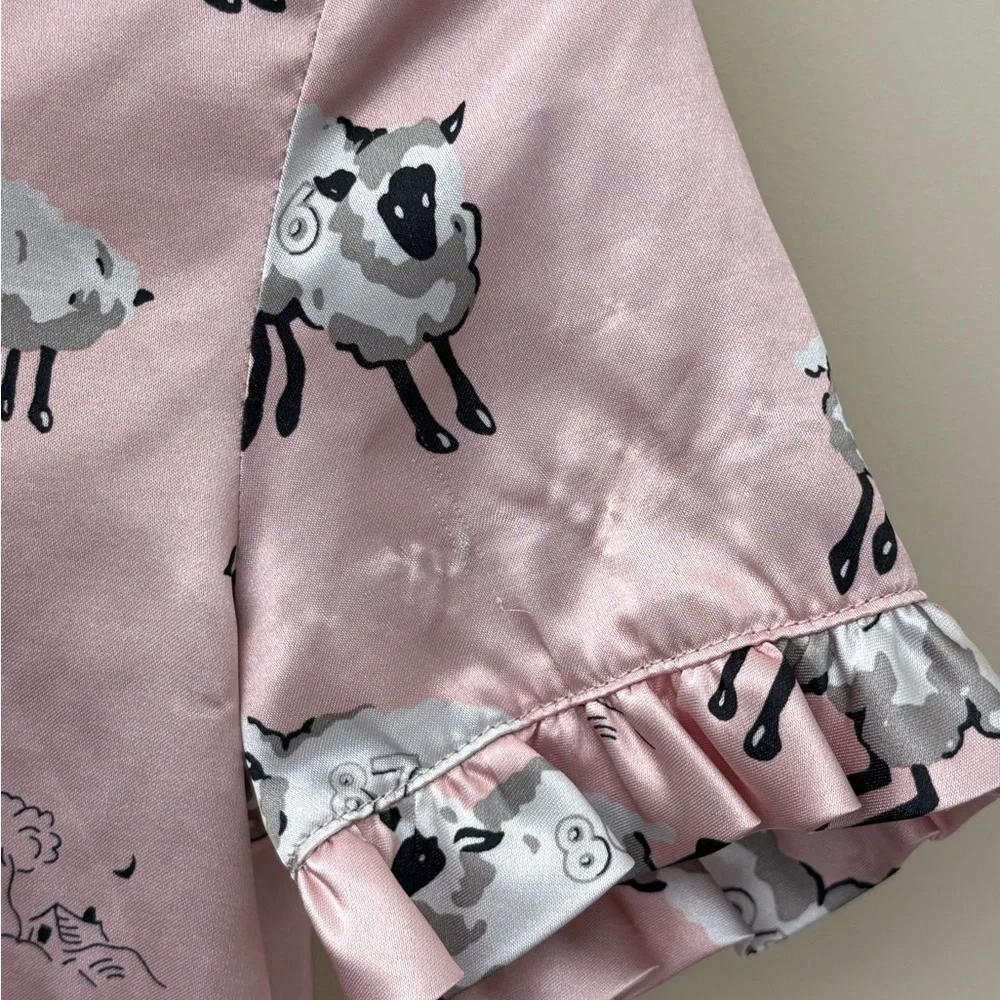 Nick and Nora Girls Size Medium 8 Counting Sheep Polyester Sleep Shirt
